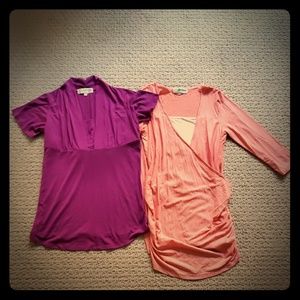 Bundle of 2 maternity/nursing tops